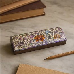 MOP Shell Pencil Case - peony design