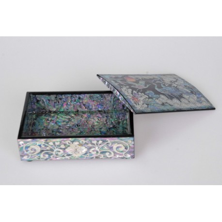 Business Card Case Korean Traditional Mother of Pearl - Crane design