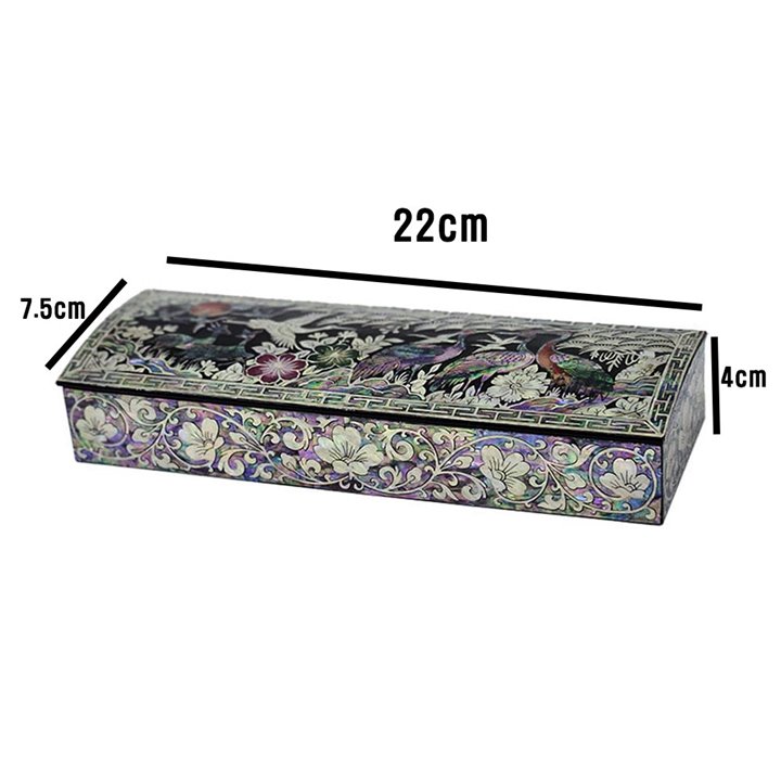 MOP Shell Pencil Case - Crane design