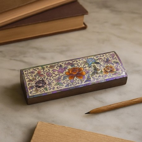 MOP Shell Pencil Case - peony design