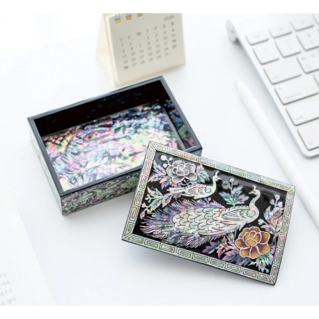 Korean Mother-of-Pearl Najeonchilgi Keepsake Business Card Box