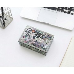 Crane and Fine Tree - Korean Mother-of-Pearl Najeonchilgi Keepsake Business Card Box