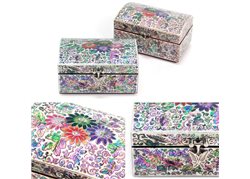 Butterfly design- Jewelry Box Korean Traditional Mother of Pearl