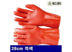 SJ 8601391 PVC red coated gloves (private) 28cm red private PVC (10EA)