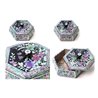 Octagonal Jewelry Box Korean Mother of Pearl - Butterfly design