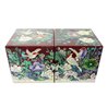 Double Gate Jewelry Box Korean Traditional Mother of Pearl - Bird design