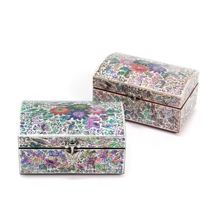 Butterfly design- Jewelry Box Korean Traditional Mother of Pearl