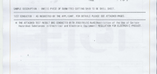 HAN KOREA acquired ROHS certification in 2007 to supply Shell-Inlay Assay to Ssamsung and Winia Mando appliances.